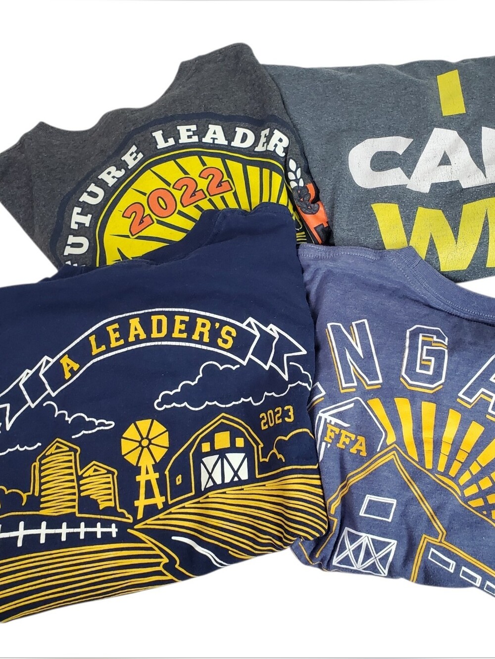 FFA Tshirt Lot Of 4 Agriculture Farming Work Wear Small To Medium Long Sleeve